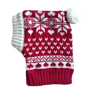 Dog Beanie Hat Medium Pom Pom Snowflake Winter Outerwear Pet Clothing Supplies